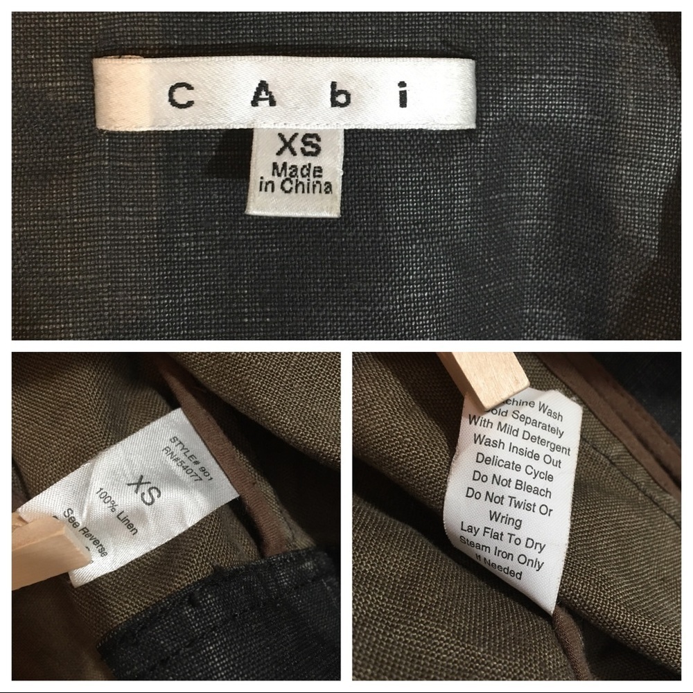 Cabi Linen Cropped Denim Ruffled Jacket - Picture 8 of 8